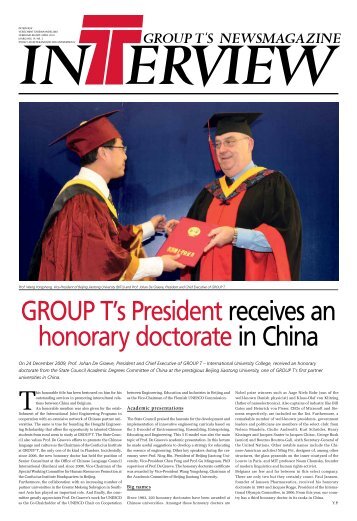 GROUP T's Presidentreceives an honorary doctoratein ... - Groep T
