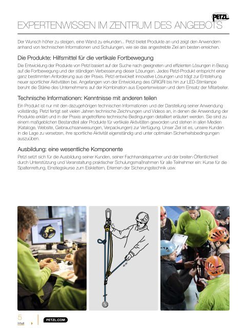 Petzl Sport Katalog 2012 PDF herunterladen  - Krah.com