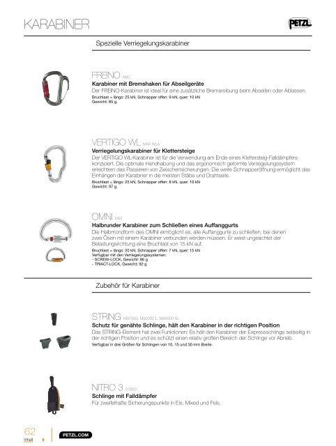 Petzl Sport Katalog 2012 PDF herunterladen  - Krah.com