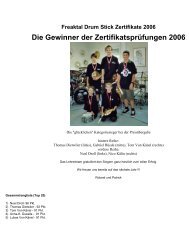 Freaktal Drum Stick Zertifikate 2006 Die Gewinner der ...