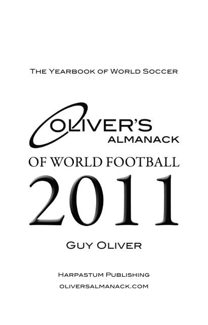 Guy Oliver - Oliver's Almanack of World Football