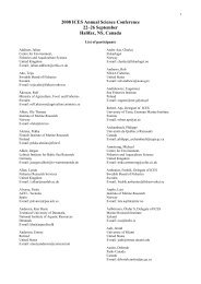 List of participants - Ices