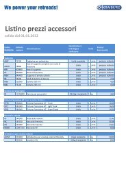 Listino prezzi accessori valido dal 01.01.2012