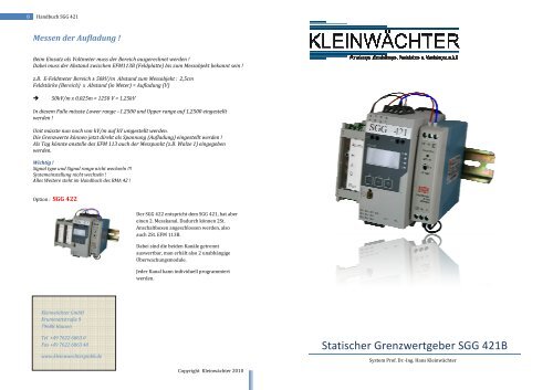 SGG 421B_KL_D - Kleinwächter GmbH