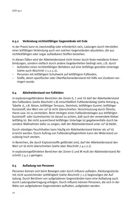 GUV 19.7 - Richtlinien für die Vermeidung von Zündgefahren infolge ...