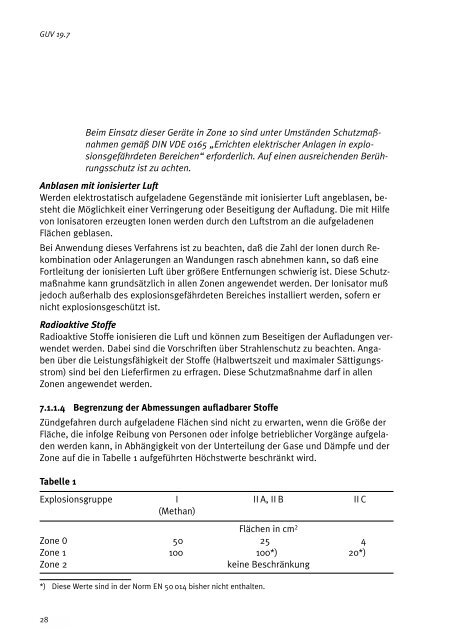 GUV 19.7 - Richtlinien für die Vermeidung von Zündgefahren infolge ...