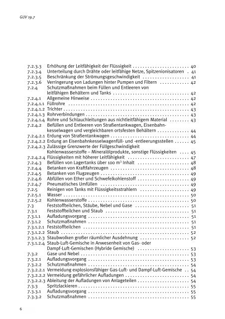 GUV 19.7 - Richtlinien für die Vermeidung von Zündgefahren infolge ...