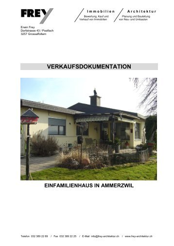 Dokumentation EFH Ammerzwil - Frey Immobilien + Architektur