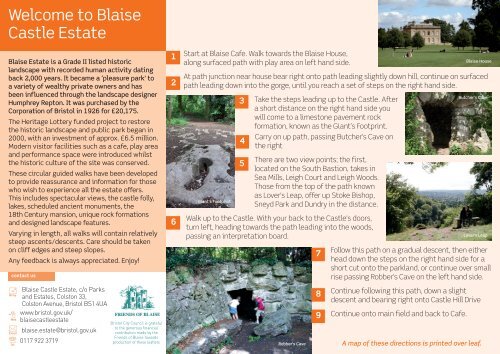 Blaise Estate castle walk leaflet (pdf, 1.2 MB - Bristol City Council