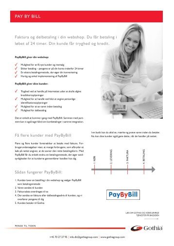 Produktblad PayByBill - Gothia Financial Group