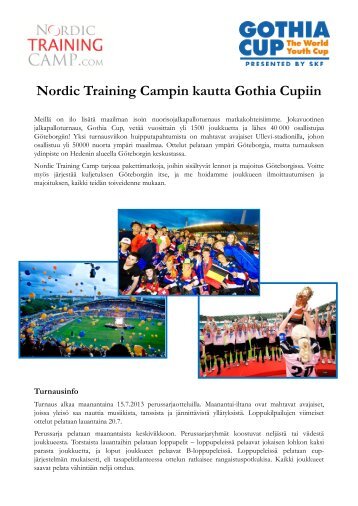 Nordic Training Camp + Gothia Cup = sant