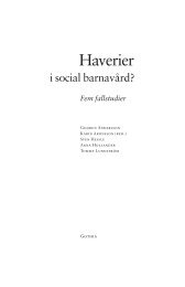 Haverier i social barnavård - Gothia Förlag