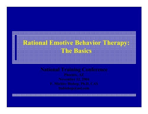 Rational Emotive Behavior Therapy: The Basics - SMART Recovery