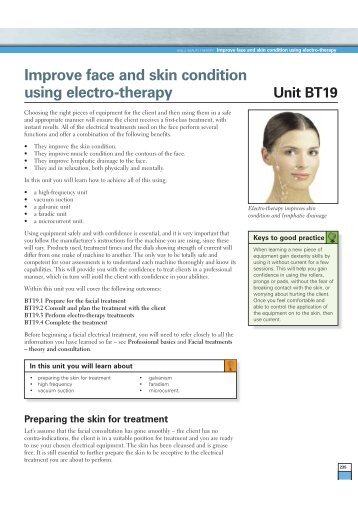 Improve face and skin condition using electro-therapy