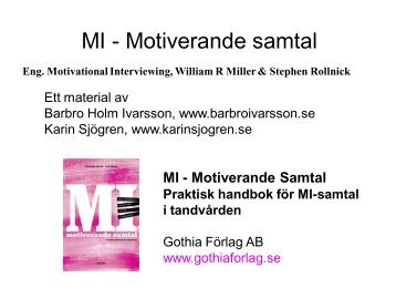 MI - Motiverande samtal - Gothia Förlag