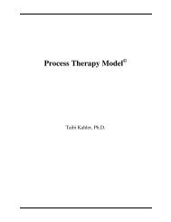 Process Therapy Model - bei Kahler Communication