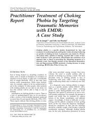 Practitioner Report Treatment of Choking Phobia by Targeting ...