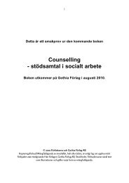 Smakprov från Counselling - stödsamtal i socialt arbete - Gothia Förlag