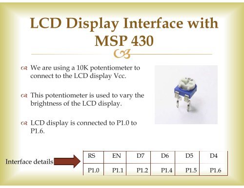 Servo Motor Interface with MSP 430