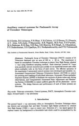 Auxiliary control systems for Pachmarhi Array of Cerenkov ...