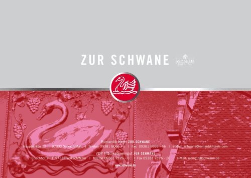 Romantik Hotel 2013 - Weingut zur Schwane - Online Shop - Zur ...