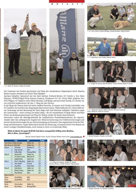 Presseartikel zum Golf-Turnier im WINSTONgolf Klub - Allianz ...