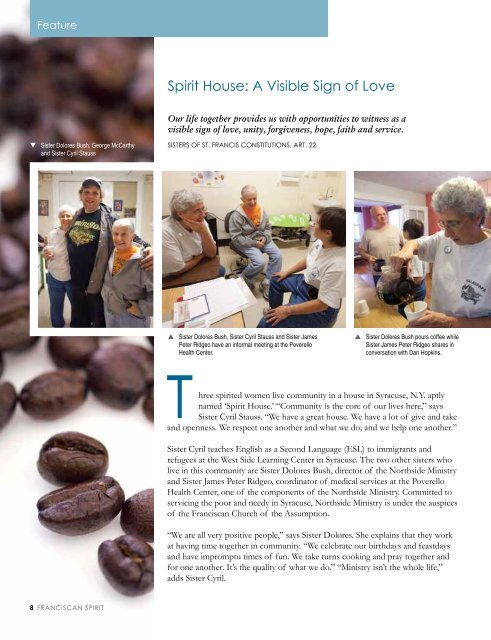 Lives rooted in community - The Sisters of St. Francis
