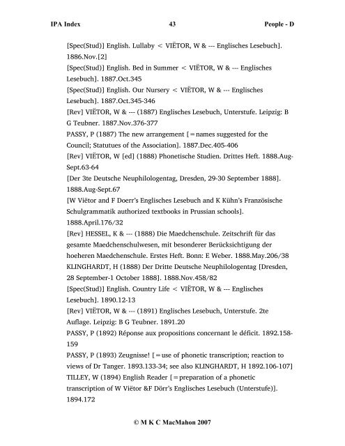 IPA Index 1 People - D © M K C MacMahon 2007 D, [ ]: 1900.févr ...