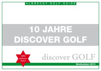 discover GOLF 10 JAHRE DISCOVER GOLF - 1Golf.eu