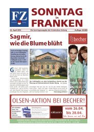 Info - Sonntag in Franken E-Paper - Nordbayerischer Kurier