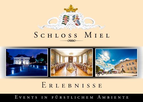 Bankettmappe - Events auf Schloss Miel