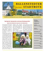 Ballenstedter Stadtbote - Juli 2011 als Download