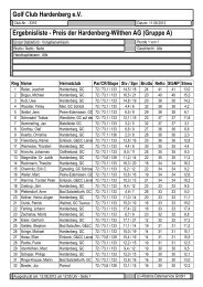 List & Label Report - Golf Club Hardenberg