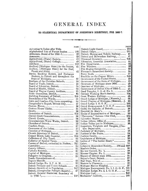 Detroit R L Polk City Directory 1856 - JewishGen KehilaLinks