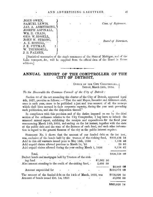 Detroit R L Polk City Directory 1856 - JewishGen KehilaLinks