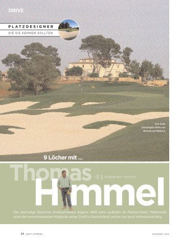 9 Löcher mit … - Thomas Himmel, Golfplatzarchitektur