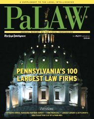 PENNSYLVANIA'S 100 LARGEST LAW FIRMS - Sheller, P.C.