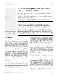 The leucyl aminopeptidase from Helicobacter pylori is ... - Microbiology