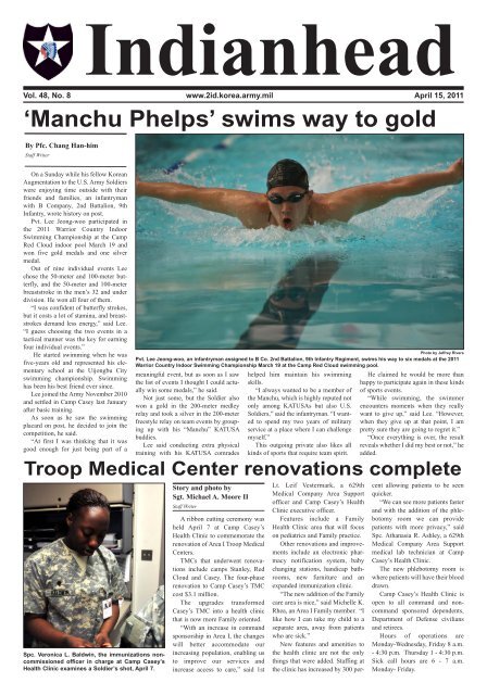 'Manchu Phelps' swims way to gold - 2nd Infantry Division - U.S. Army