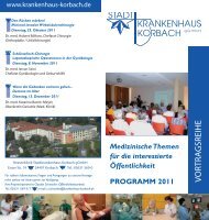 VORTRA GSREIHE - Hessenklinik Stadtkrankenhaus Korbach gGmbH