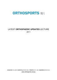 latest orthopaedic updates lecture - Orthopaedic Surgeons