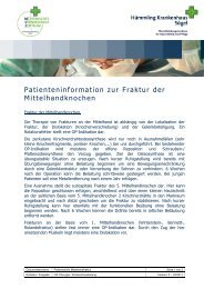 Patienteninformation zur Fraktur der Mittelhandknochen - Hümmling ...