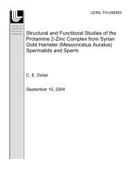 Structural and Functional Studies of the Protamine 2-Zinc Complex ...