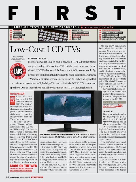 PC Magazine April 11 2006 - The Home of the Barries