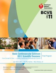 Basic Cardiovascular Sciences 2011 Scientific Sessions: