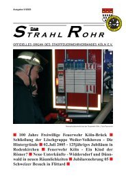 St r a h l  Ro h r - Feuerwehr Köln