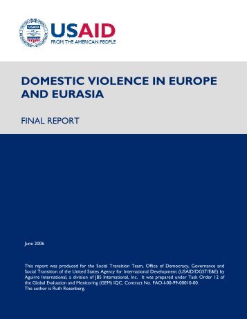 Domestic Violence in Europe and Eurasia - Stop Trafficking Net