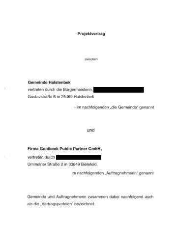 Projektvertrag - Ã–PP Deutschland AG