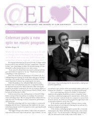 Coleman puts a new spin on music program - Elon University