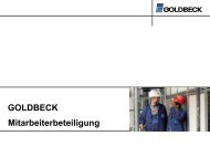 Goldbeck Mitarbeiterbeteiligung - AGP